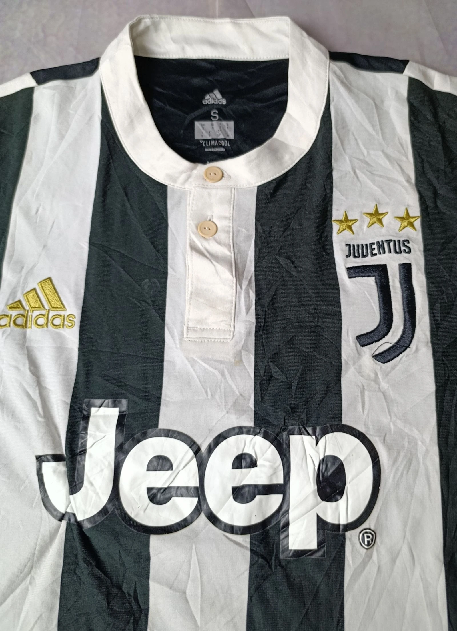 Juventus FC Adidas Camiseta Local 2017/18 Negro Blanco Talla S – photo 2